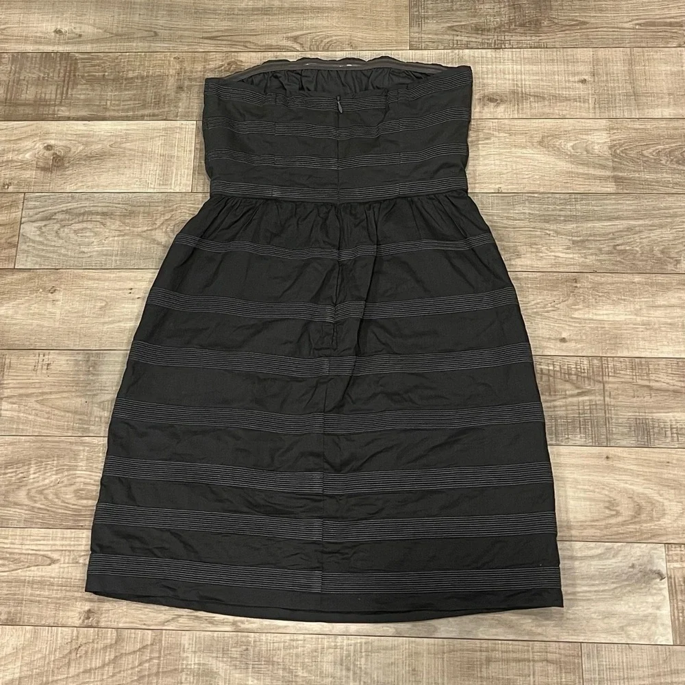 J. Crew Rugby Ginny Gray Striped Strapless Mini Dress Size 0 - Picture 5 of 9